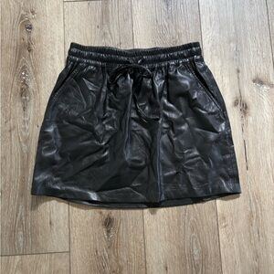 Good American Better Than Leather Faux Leather Miniskirt